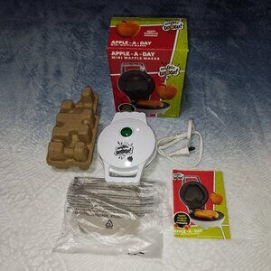 Waffle Wow Apple-A-Day Mini Waffle Maker NIB-Retail $33.00.